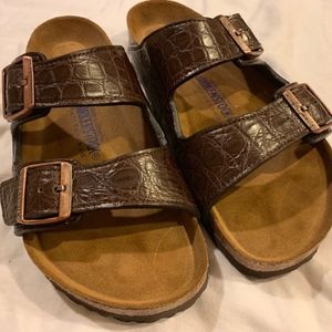 Alexandra Knight Alligator Birkenstocks Size 41